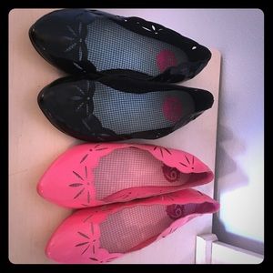 TWO PAIRS! K9 by Rocketdog Laser Cut Flats Size 10